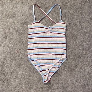 Striped bodysuit